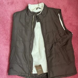 Coffe brown weatherproof garment co lined vest